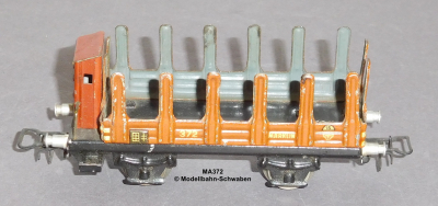 Märklin 372 Spur H0, Blech Rungenwagen m. Bremserhaus, Bauzeit ab 1935