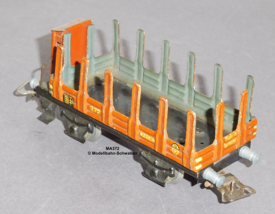 Märklin 372 Spur H0, Blech Rungenwagen m. Bremserhaus, Bauzeit ab 1935