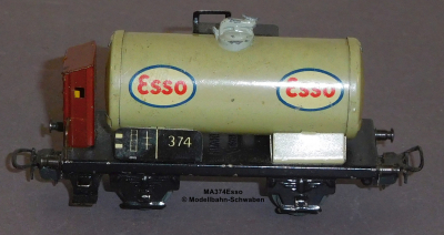 Märklin 374E1 H0 Blech Kesselwagen m. Bremserhaus 2-achsig Esso