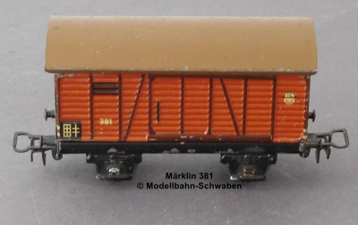 Märklin 381 H0 Blech Gedeckter Güterwagen, Bauzeit 1946