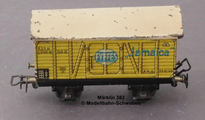 Märklin 382 H0 Blech Bananenwagen Jameica, Bauzeit 1946-1949