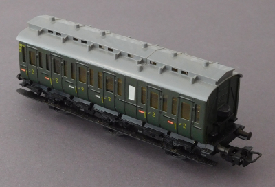 Märklin 4005 H0 Abteilwagen o. Bremserhaus, 2. Kl., Stirnaufschrift 330/1 erhaben, OVP, 1952