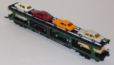 Märklin 4074 H0 Autotransportwagen beladen, DB, OVP