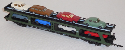 Märklin 4074 H0 Autotransportwagen beladen, DB, OVP