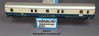 Märklin 4157 H0 Bahnpostwagen, Beleuchtet, DP, OVP