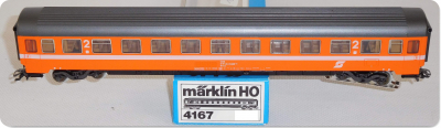 Märklin 4167 H0 D-Zugwagen Eurofima 2. Kl. m. Beleuchtung, ÖBB, OVP