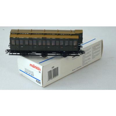 Märklin 4201 H0 Abteilwagen mit Bremserhaus B3 Pr11a, OVP