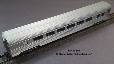 Märklin 43601 H0 Schnellzugwagen Streamliner Coach, Großraum-Sitzwagen, AT & SF, OVP