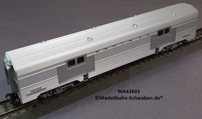 Märklin 43603 H0 Schnellzugwagen Streamliner Baggage, Gepäckwagen, AT & SF, OVP
