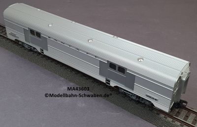 Märklin 43603 H0 Schnellzugwagen Streamliner Baggage, Gepäckwagen, AT & SF, OVP