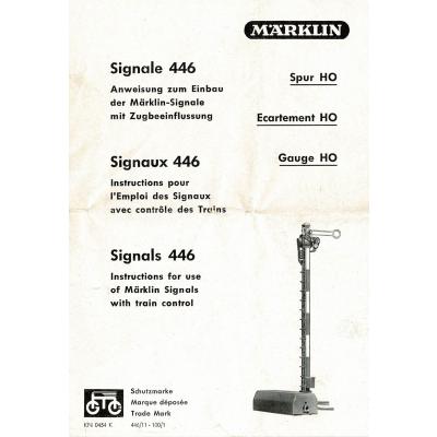 Märklin 446 H0 Gebrauchsanleitung Einbau Signale 446 Ausgabe 04/54