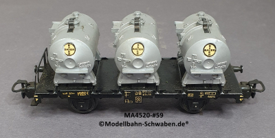Märklin 4520 H0 Behältertragwagen BN 012 200 und 4615, Bayer, Bz. 1959 Märklin 4520 H0 Behältertragwagen BN 012 200 und 4615, Bayer, Bz. 1959