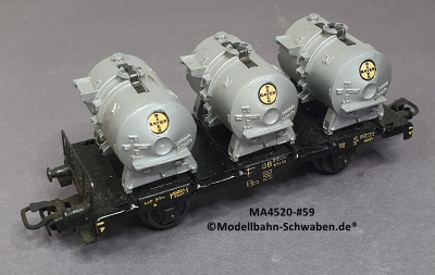 Märklin 4520 H0 Behältertragwagen BN 012 200 und 4615, Bayer, Bz. 1959 Märklin 4520 H0 Behältertragwagen BN 012 200 und 4615, Bayer, Bz. 1959