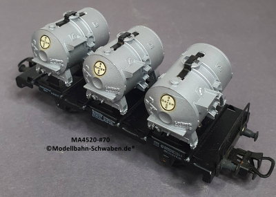 Märklin 4520 H0 Behältertragwagen BN 014 084, Bayer, OVP, Bz. 1970