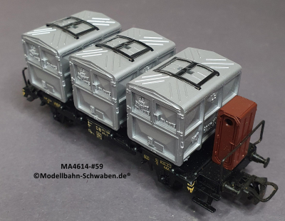 Märklin 4614 H0 Behältertragwagen BN 4614, Von Haus zu Haus, OVP, Bz. 1970 Märklin 4614 H0 Behältertragwagen BN 4614, Von Haus zu Haus, OVP, Bz. 1970