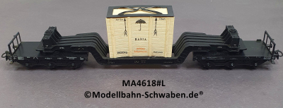 Märklin 4618 H0 Tiefladewagen bel. mit Kiste Bahia, DB