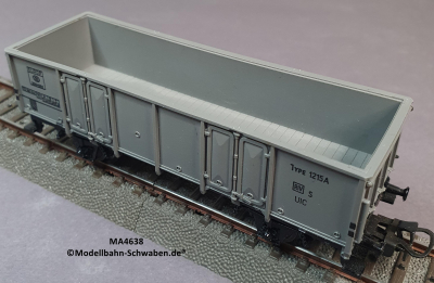 Märklin 4638 H0 Offener Hochbord- / Güterwagen grau, 2284580, SNCB, OVP