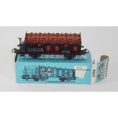 Märklin 4657 H0 Säure Behälterwagen, 090 0 104-9, VTG, OVP, 1969