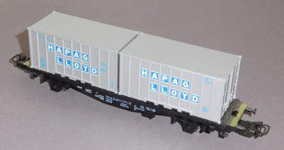 Märklin 4659 H0 Containerwagen HAPAG LLOYD, 042 0 606-4, DB, OVP