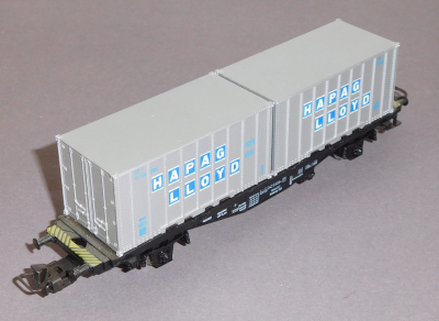 Märklin 4659 H0 Containerwagen HAPAG LLOYD, 042 0 606-4, DB, OVP