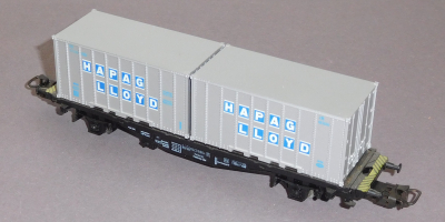Märklin 4659 H0 Containerwagen HAPAG LLOYD, 042 0 606-4, DB, OVP