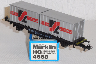 Märklin 4668 H0 Containertragwagen Sealand, OVP