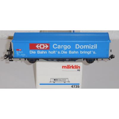 Märklin 4735 H0 Schiebewandwagen Cargo Domizil, SBB, OVP