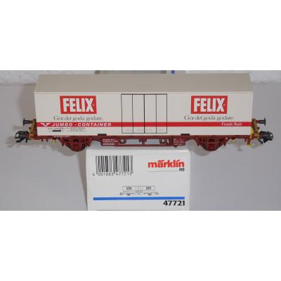 Märklin 47721 H0 Containerwagen Felix, SJ, OVP