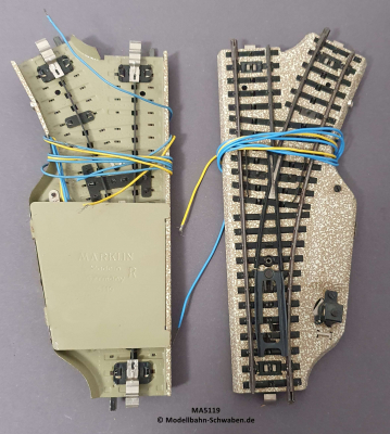 Märklin 5119 H0 M-Gleis Weiche, Rechts, Elektrisch