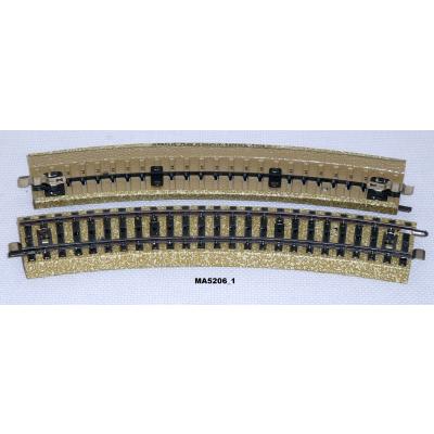 Märklin 5206 H0 M-Gleis, gebogen, 5/8, R=437,4 mm / 24° 17´