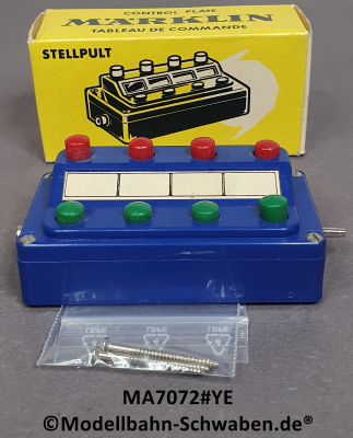 Märklin 7072 Stellpult zum Schalten von 4 zweispuligen Magnetartikeln, OVP