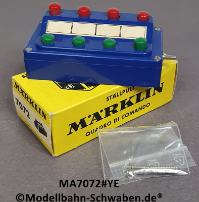 Märklin 7072 Stellpult zum Schalten von 4 zweispuligen Magnetartikeln, OVP