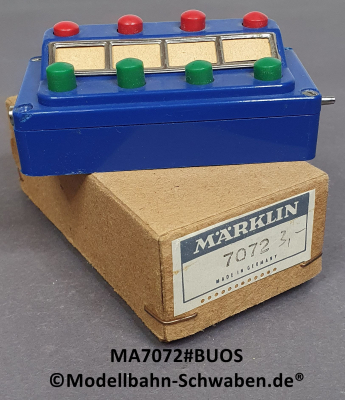 Märklin 7072 Stellpult zum Schalten von 4 zweispuligen Magnetartikeln, OVP, Vintage