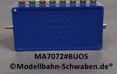 Märklin 7072 Stellpult zum Schalten von 4 zweispuligen Magnetartikeln, OVP, Vintage