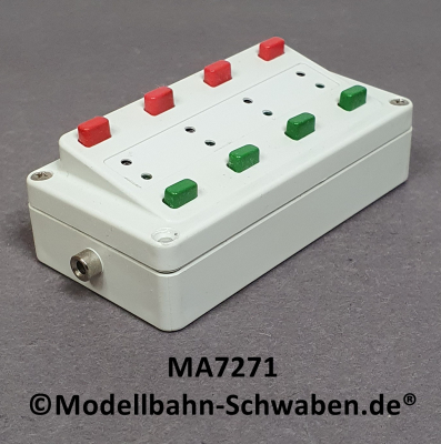 Märklin 7271 Stellpult mit Rückmeldung zum Schalten von 4 zweispuligen Magnetartikeln
