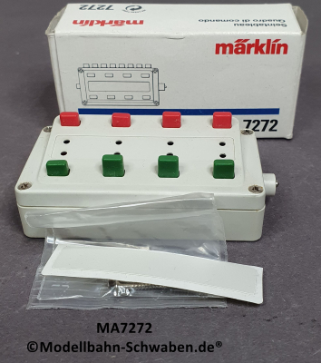 Märklin 7272 Stellpult zum Schalten von 4 zweispuligen Magnetartikeln, OVP