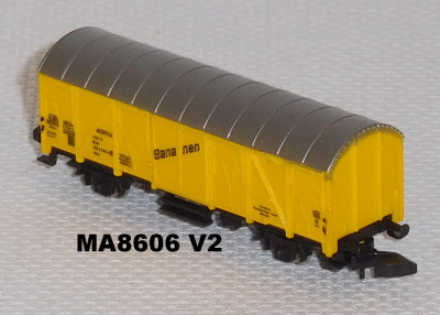Märklin 8606 Z MINICLUB Gedeckter Güterwagen, ibbis, Bananen, DB