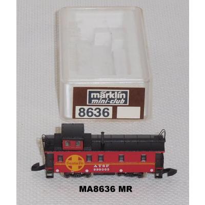 Märklin 8636 Z MINICLUB Santa FE Caboose, OVP