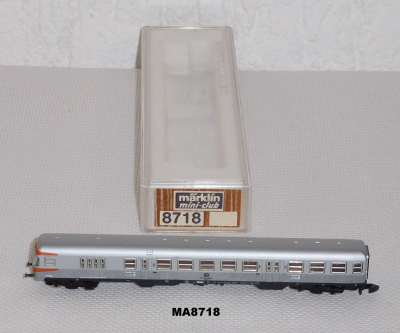 Märklin 8718 Z MINICLUB Nahverkehrssteuerwagen Silberling 2.Kl. DB, OVP