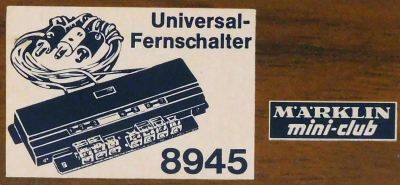 Märklin 8945 Z Universal Fernschalter