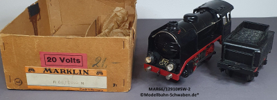 Märklin R66/12910 Spur 0, Dampflok elektrisch 20V, mit Tender R919/0