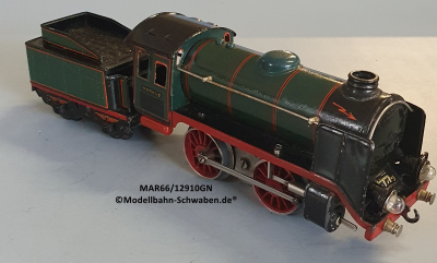 Märklin R66/12910GN Spur 0, Dampflok elektrisch 20V, mit Tender R919/0, Grün