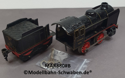 Märklin R880 Spur 0, Dampflok mit Tender 889, Uhrwerk, Bastler