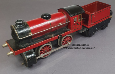 Märklin R970 Spur 0, Dampflok Uhrwerk, mit Tender R979/0