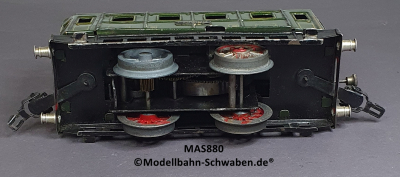 Märklin S880 Spur 0, Uhrwerk E-Lok, durchbrochene Fenster, grün