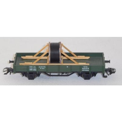 Märklin x0002 H0 Niederbordwagen beladen mit Kabeltrommel