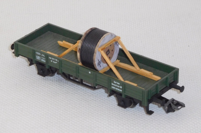 Märklin x0002 H0 Niederbordwagen beladen mit Kabeltrommel