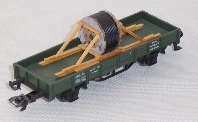 Märklin x0002 H0 Niederbordwagen beladen mit Kabeltrommel
