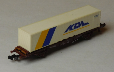 Minitrix 11416-05 N Containertragwagen KDL, DB, EVP