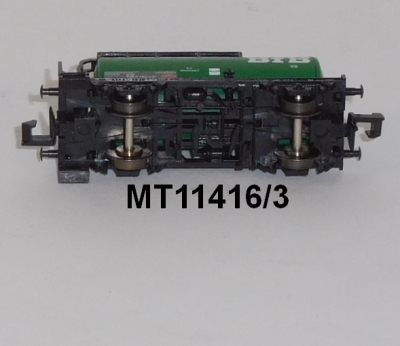Minitrix 11416/3 N Kesselwagen, BfB, grün, DB